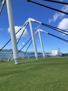 唐戸市場駐車場からの景色